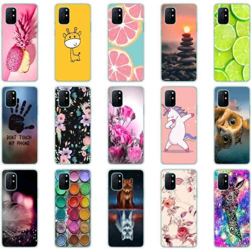 For OnePlus 8T Case skin Cute Cartoon Soft silicone TPU bumper Back Cover For One Plus 8T OnePlus8T Phone Cases