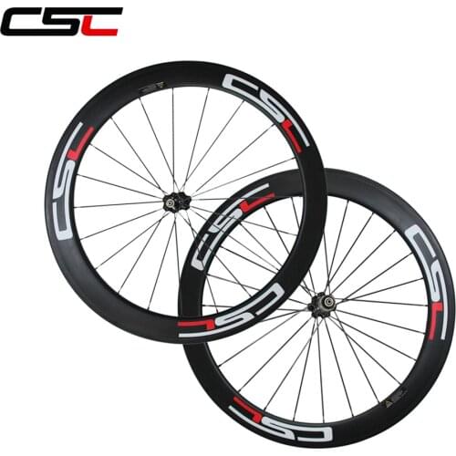 CSC carbon 60mm clincher wheels 25mm width U shape for road bike