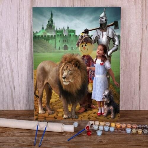 Woman Girl DIY Paint By Numbers Complete Kit Oil Paints 40*50 Paiting By Numbers Home Decoration For Children Handiwork