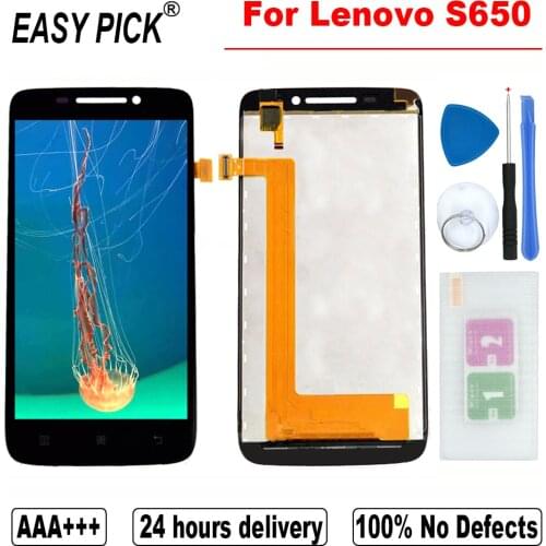 For Lenovo S650 LCD Display Touch Screen Digitizer Assembly Replacement With Frame For Lenovo IdeaPhone S650
