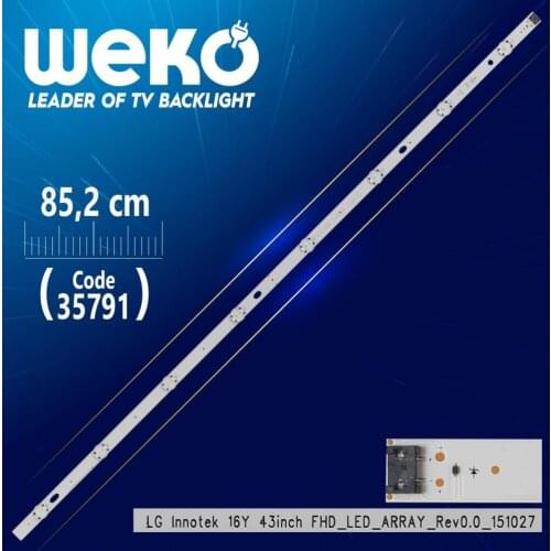 For LG INNOTEK 16Y 43INCH FHD_LED_ARRAY _ REV0.0 _ 151027 - 85.2 CM 8 LED- (WK-1257)