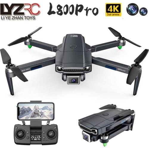 L800 Pro GPS Drone 4K 5G Wifi FPV Professional HD Dual Camera Brushless Aerial Photography Wifi Foldable Quadcopter VS SG907 MAX