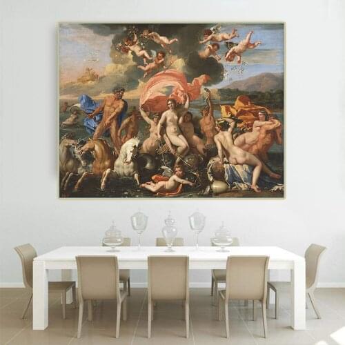 Citon Nicolas Poussin《The Birth of Venus》Canvas Art Oil painting Famous Artwork Poster Picture Modern Wall decor Home Decoration