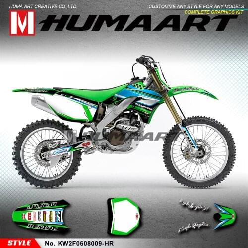 HUMAART Motorbike Graphics Racing Decals Kit for KX250F KX450F KXF250 KXF450 KXF 250 450 2006 2007 2008