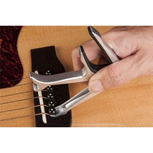 JOYO JCP-02 Durable Silver Metal 3 In 1 Multifunction Guitar Capo Bottle Opener Guitar Bridge Pins Puller&JOYO Jazz Guitar Picks