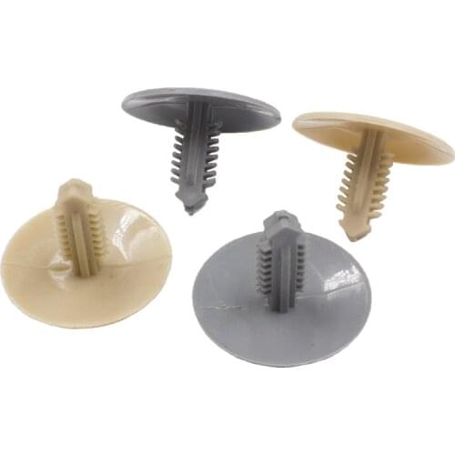 Kalili 500pcs Auto roof liner trunk lining gray fastener retainer rivet trim Gray/Brown Car ceiling cover snaps plastic clips