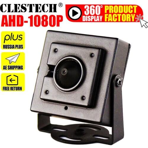 Sony IMX323 Very Mini 1080P AHD camera 1080P 720P 2.0MP metal 3.7mm Cone Lens super small surveillance products Cam have bracket