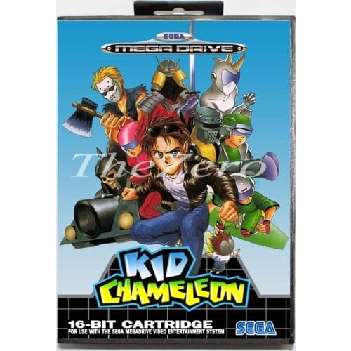 Kidchameleon with Box for 16 bit MD Video Game Card for Sega Mega Drive/Genesis