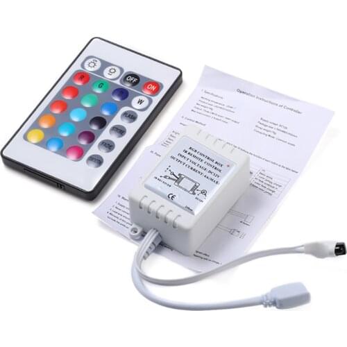 24-key RGB Controller DC 12V 2A IR infrared LED Strip Dimming Controller 34-type Function Modes Regulator Output 3-way