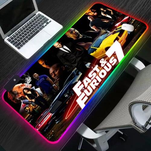 RGB Fast Furious Mouse pad gamers decoracion Extend Game Desk Mousepad Office Professional Mouse Pad Game Keyboard Mat xl carpet
