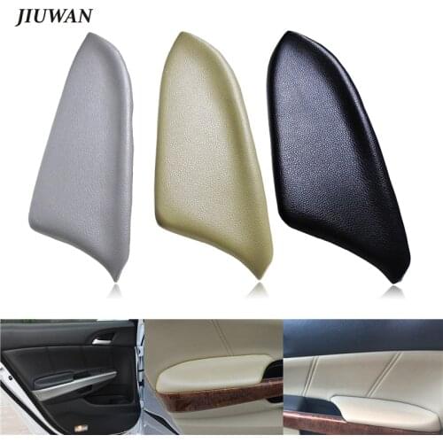 1 Pair Car Front Door Panel Armrest Lids Console Pad Handle Cover Premium Leather Auto Accessories For Honda Accord 2008-2012