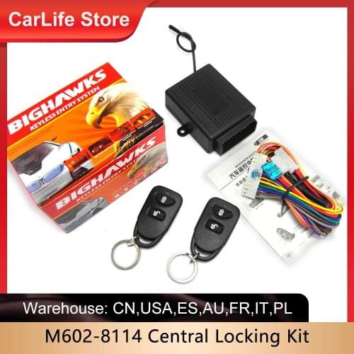 M602-8114 Remote Control Central Locking Kit For KIA Car Door Lock Keyless Entry System With Trunk Release Button