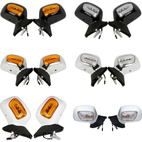 Motorcycle Rear View Mirror W/ LED Turn Signals For Honda Goldwing 1800 GL1800 2001-2012 10