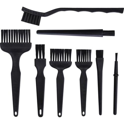 8pcs/lot ESD Safe Brush Set Cleaning Tools Anti-static Brush for Mobile Phone Tablet Computer PCB Repair Tools Kit