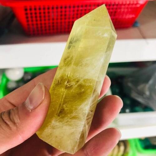 Natural Citrine Quartz Stone Crystal Point 70mm-80mm 1pc