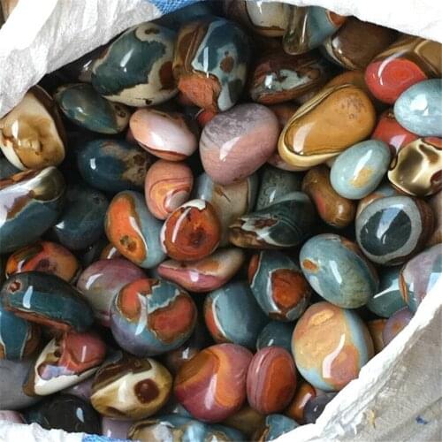 Natural Colorful Ocean Stone Palm Gemstone Irregular Crystals Reiki Healing Chakra Home Decoration