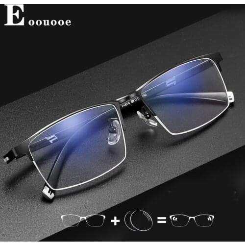 High Quality Optician TR90 Optical Glasses Square Anti blue light Oculos Myopia Prescription Lens Men Frame Glasses Half Eyewear