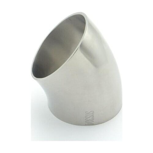 16mm OD 304 Stainless Steel Sanitary Weld 45 Degree Elbow Pipe Fitting For Home Brew Homebrew Wine Beer Brewing