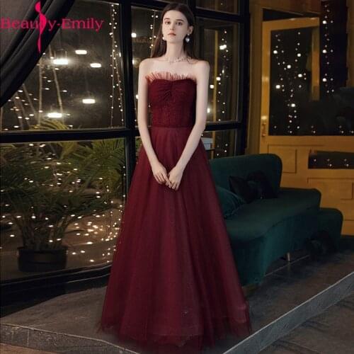 Sexy Strapless Sleeveless A-line Evening Dresses 2021 Charming Sequined Lace Simple Bling Woman Formal Party Dress Vestidos