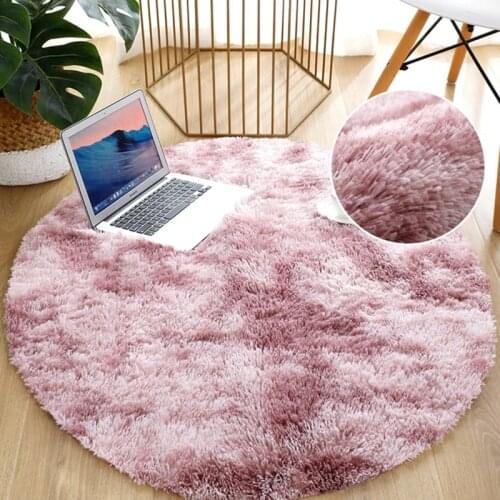 Round Plush Carpet For Living Room Anti-slip Fluffy Large Area Rug Thick Bedroom Decorative Carpets Floor Soft Rugs Lounge Rug