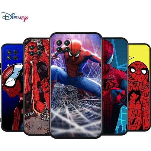 Marvel Spider-Man Avengers Super Hero For Huawei Nova 8 7i 7 6 5T 5E 5Z 5i 5 4E 4 3i 3E 3 2i 2 Lite Pro SE 5G Black Phone Case