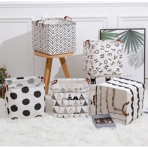 Ins Cloth Clothes Storage Box Laundry Basket Home Organization And Storage Desktop Accessories Household Folding Toy Storage