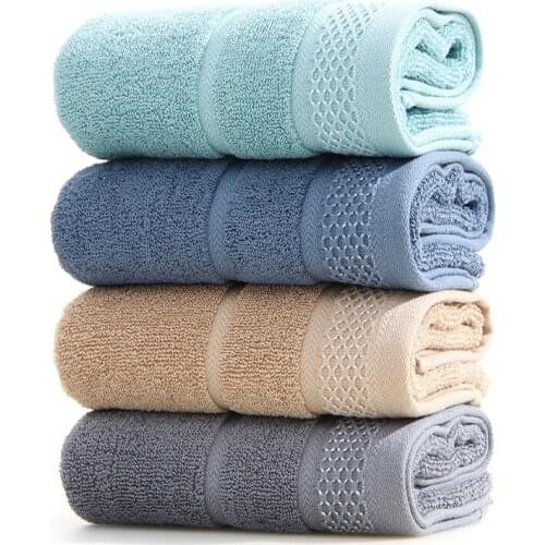 W Thickened face towel soft water absorbent solid color household adult gift towel pure cotton