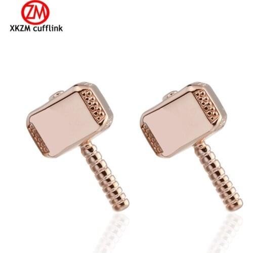 XKZM Cufflinks Golden Hammer Cuff Links for Mens Gifts Dad Cuff Buttons Wedding Favors For Fathers Day