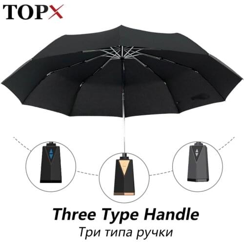 Hexagonal Handle 125CM Automatic Big Umbrella Rain Women 3Fold Wind Resistant Large Umbrella Men Travel Business Car Umbrellas