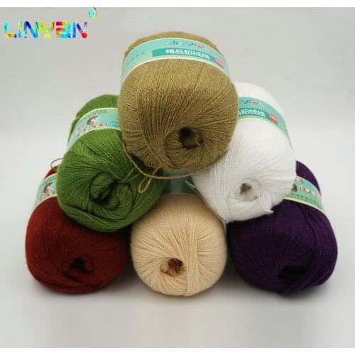 10 pieces*50g Mink cashmere 98%,pashm 2% Wholesale! Yarn for knitting mink baby wool hand-knitted Soft hand knitting thread t4