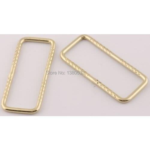 10pcs/lot 46mm inner Rectangle Ring Buckle light gold color for Belt Backpacks handbag DIY accessories
