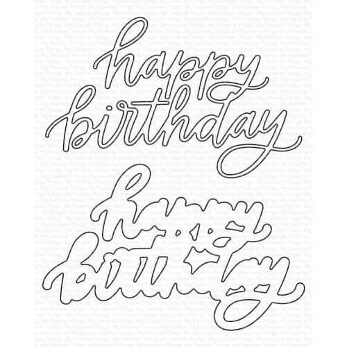 2021 AliliArts Metal Cutting Dies layer happy birthday diy Scrapbooking Photo Album Decorative Embossing PaperCard Crafts Die