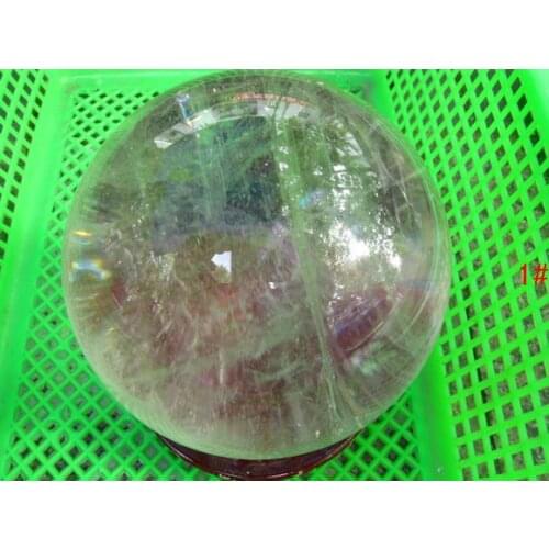 2710g natural clear quartz crystal ball sphere +stand