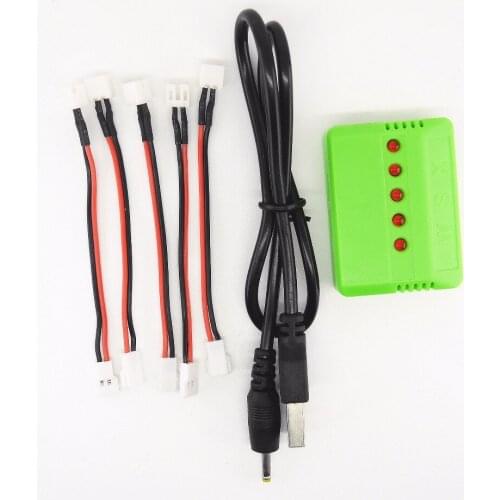 5pcs cable and 1x 5in1 charger rc Quadcopter Part Charger Connector Wire for Wltoys V911 F929 F939 Battery Charging X6 Charge