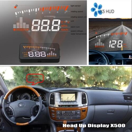 Auto Electronic Accessories For Lexus LX 470 LX470 Car Head Up Display HUD Safe Driving Screen Plug And Play Speed Projector