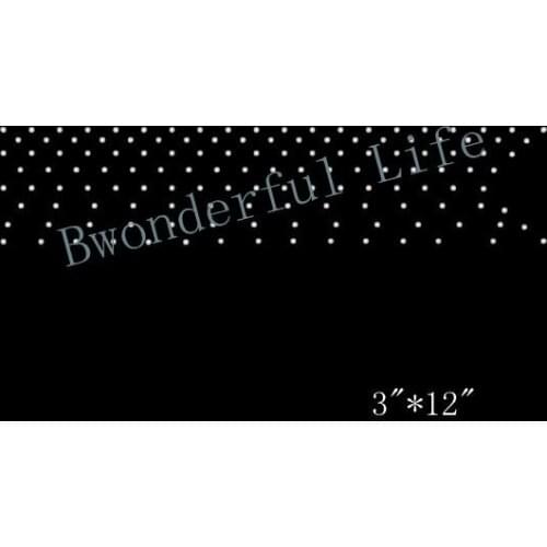 Free Shipping Crystal Hot Fix Rhinestone Cheer Bow Strip Iron On Transfer design image