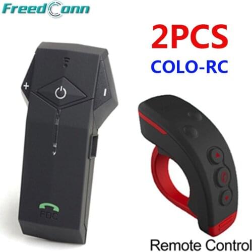 2PCS Arrival 1000m Motorbike Helmet Bluetooth Intercom Headset Handsfree with NFC FM Radio+Remote Control