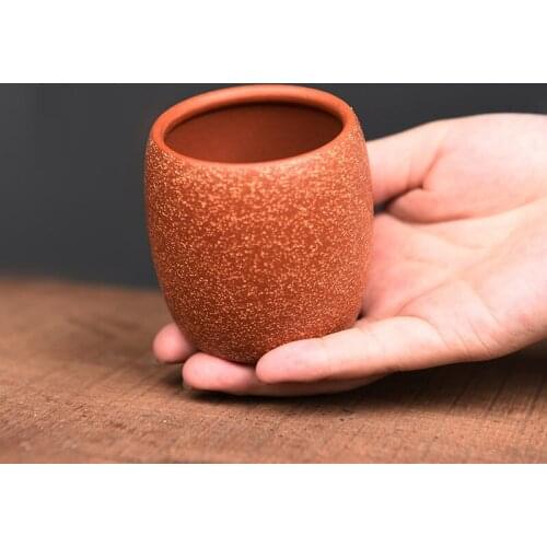 Raw Ore Purple Sand Master Cup Household Kung Fu Tea Large Capacity Single Cup Dragon Blood Sand Cup 140ml Handmade