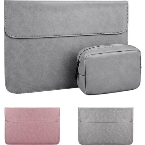 Soft PU Leather Laptop Sleeve For Macbook Air Pro 13.3 14 15inch Laptop Bag Notebook Tablet Case For Xiami HP DELL Lenovo Cover