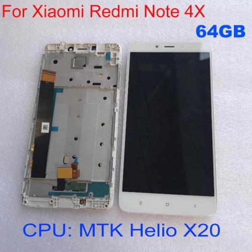 Good Work LCD Display Panel Touch Screen Digitizer Assembly with frame For Xiaomi Redmi Note 4X 4GB 64GB MTK Helio X20 Phone