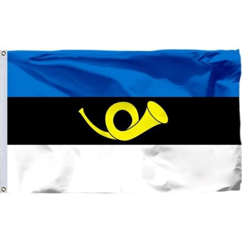 Estonia Postal Flag 150X90cm 3x5FT 120g 100D Polyester Double Stitched High Quality Banner Free Shipping