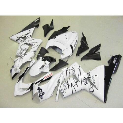 HOT!!Motorcycle Fairing kit for KAWASAKI Ninja ZX10R 2006 2007 ZX10R 06 07 Corona white black ABS Fairings set+7 gifts SK64
