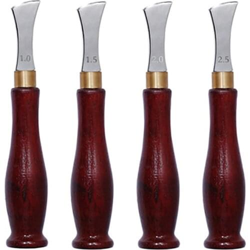 Leather Edge Tool Creaser Stainless Steel Shallow Slot Edge Lineer Pressure Edge Device Trimmer Crimping Leather Tools