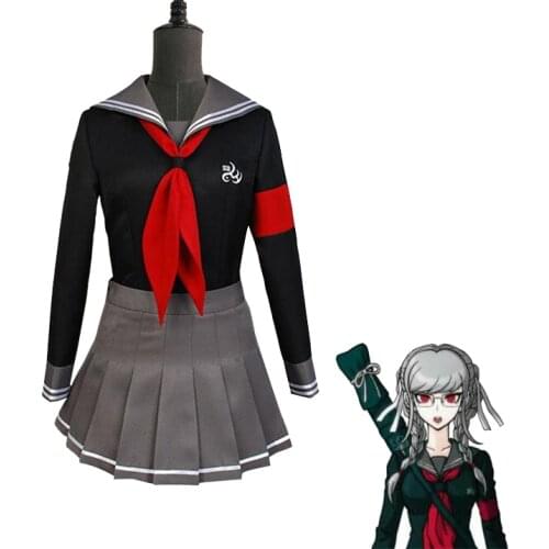 Anime Danganronpa Peko Pekoyama Cosplay Costumes Dangan Ronpa JK Salior Uniform Suits For Girls Women Disfraz Halloween Party