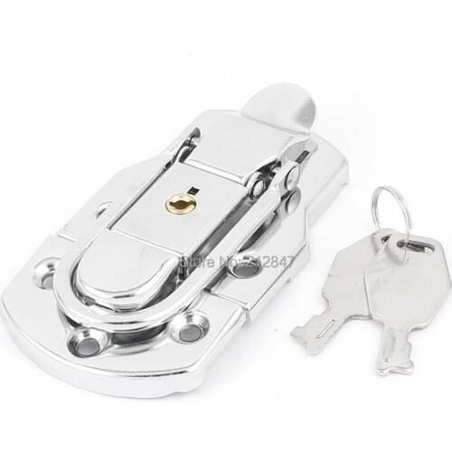 Suitcase Box Chest Trunk Lock Metal Toggle Catch Latch Clasp Hasps 92mmx50mm w Key
