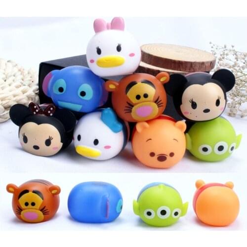 Disney Kawaii Anime Figurer Dolls Mickey Minnie Mouse Stitch Mini Model Cake Decoration Cartoon Action Figure Toys Kids Gifts