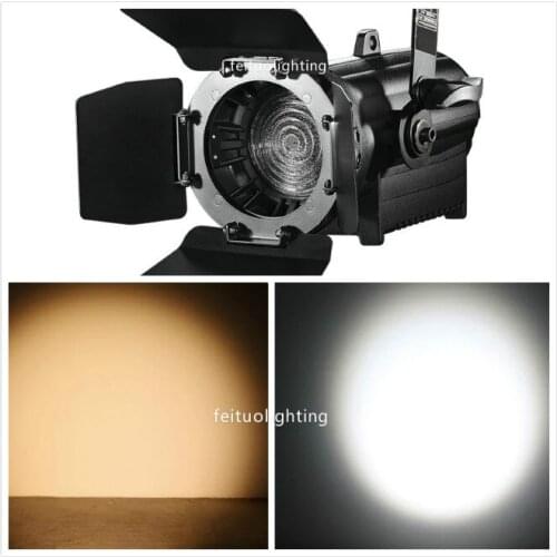 H-12/lot Zoom 60W cob WW Or CW mini led film fresnel light dmx sound control stage lighting