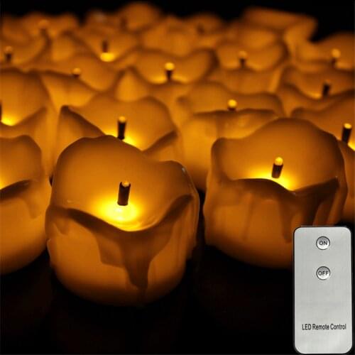 Pack of 8 Remote Control Tear Drop Home Decorative Candles,Battery Operated Votive Tea Lights For Wedding Birthday Party