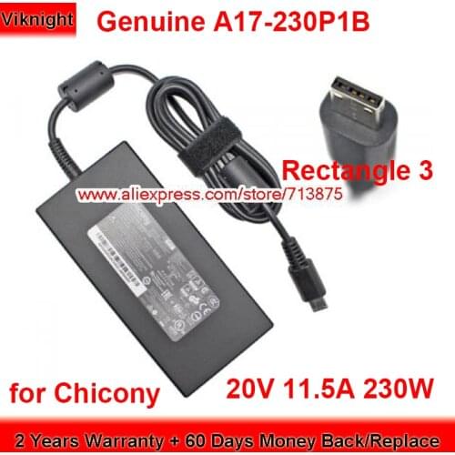 Genuine Chicony A17-230P1B AC Adapter 20V 11.5A 230W Charger A230A037P for Msi GP76 GE66 RAIDER 10SGS-201ES 10SF-043UK Laptop