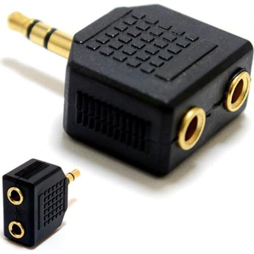 Bluelans 3.5mm 1 to 2 Double Earphone Headphone Y Splitter Cable Cord Adapter Jack Plug